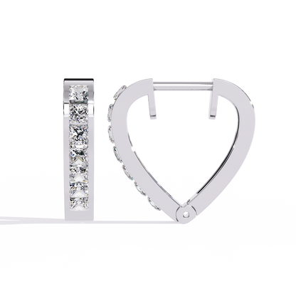 Zeromakin Amora Heart Hoop Earrings