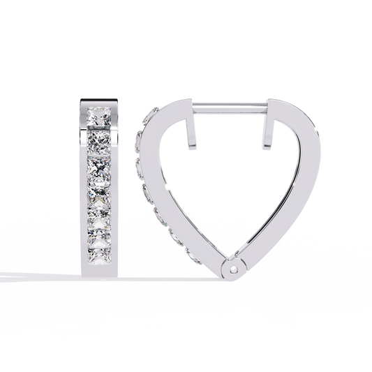 Zeromakin Amora Heart Hoop Earrings