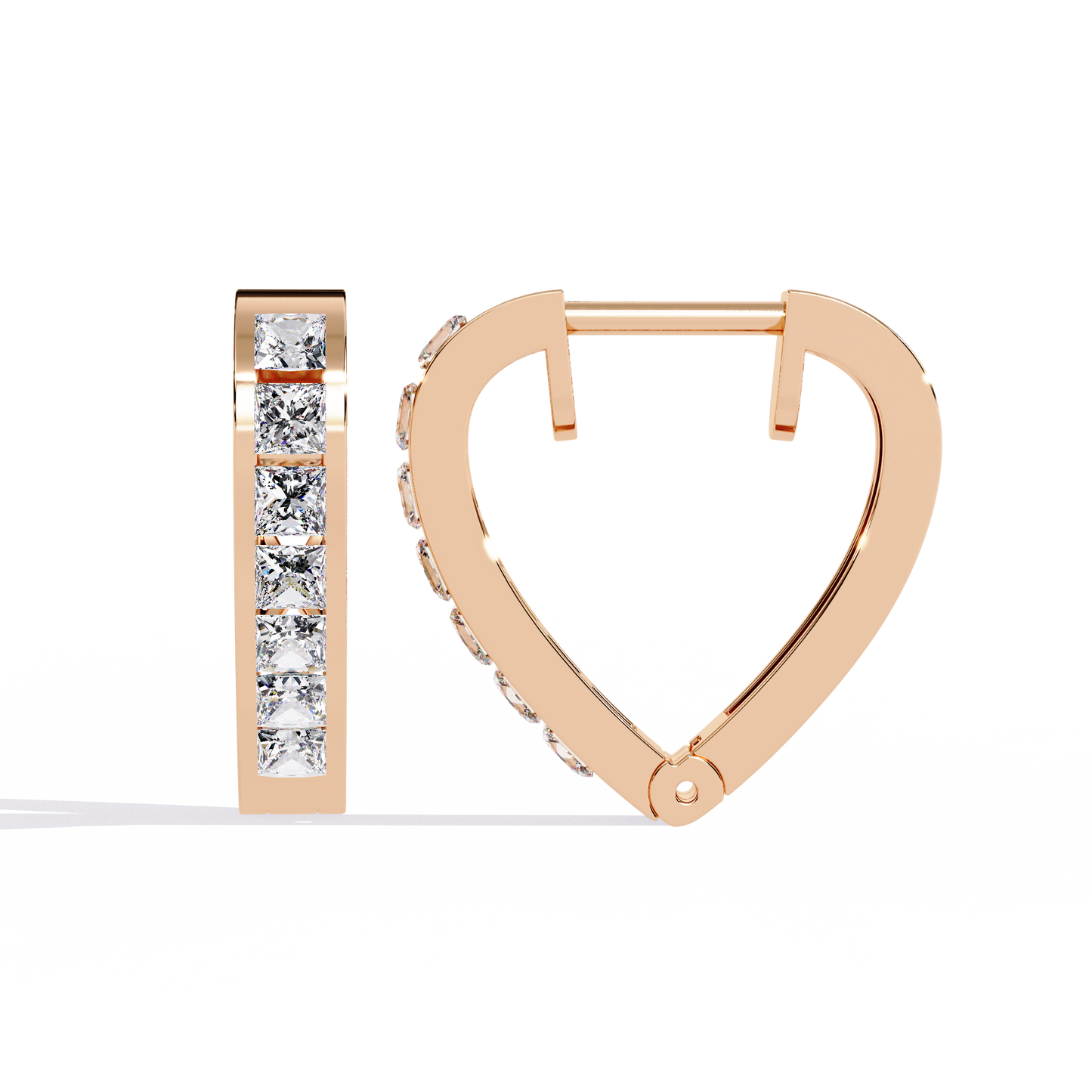 Zeromakin Amora Heart Hoop Earrings