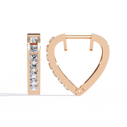Zeromakin Amora Heart Hoop Earrings