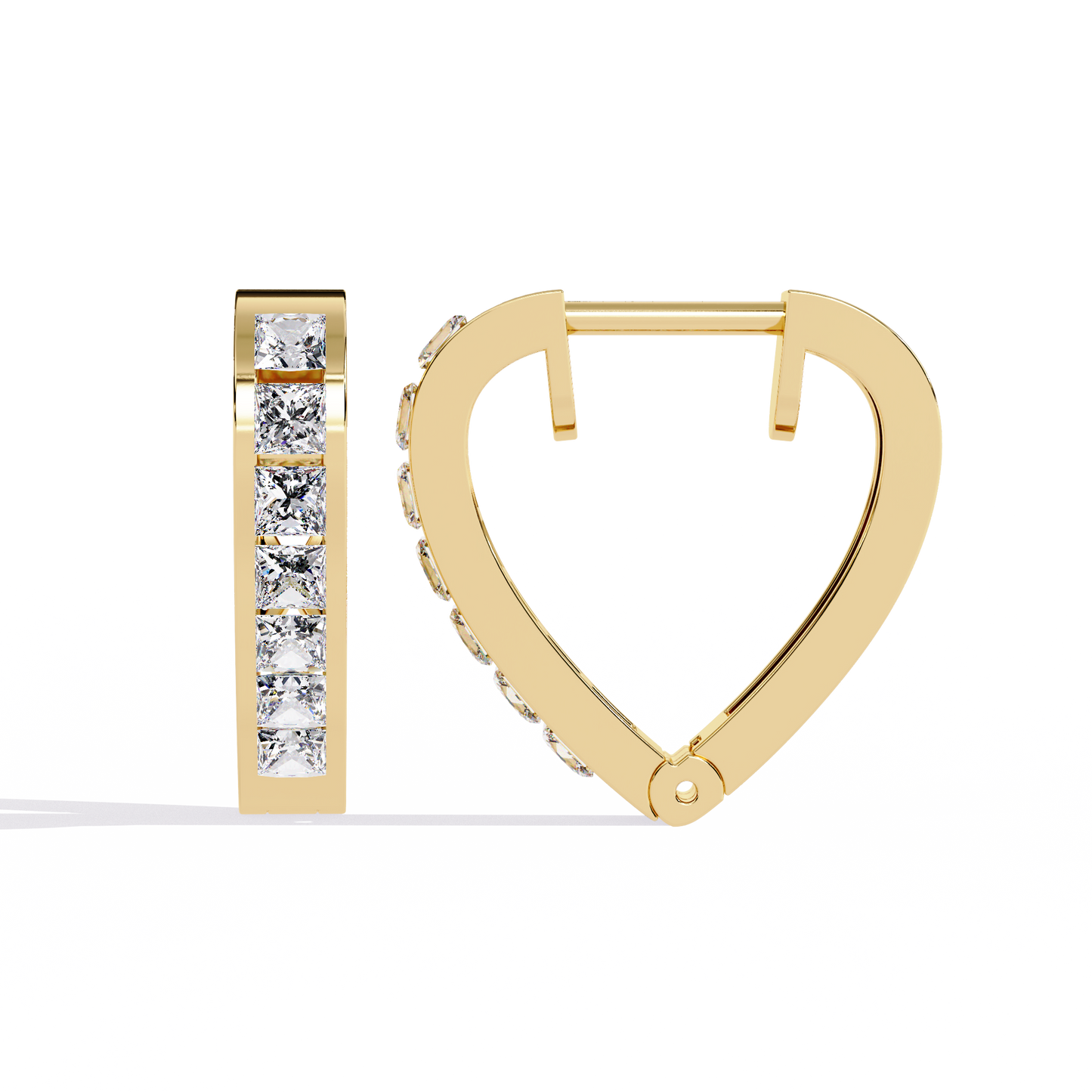 Zeromakin Amora Heart Hoop Earrings