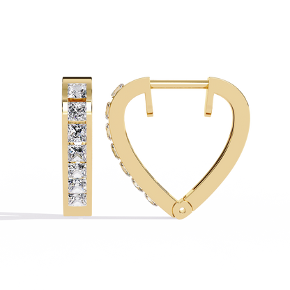 Zeromakin Amora Heart Hoop Earrings