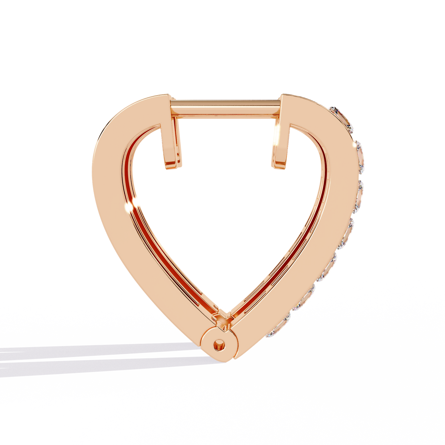 Zeromakin Amora Heart Hoop Earrings