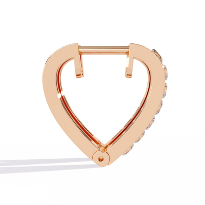 Zeromakin Amora Heart Hoop Earrings