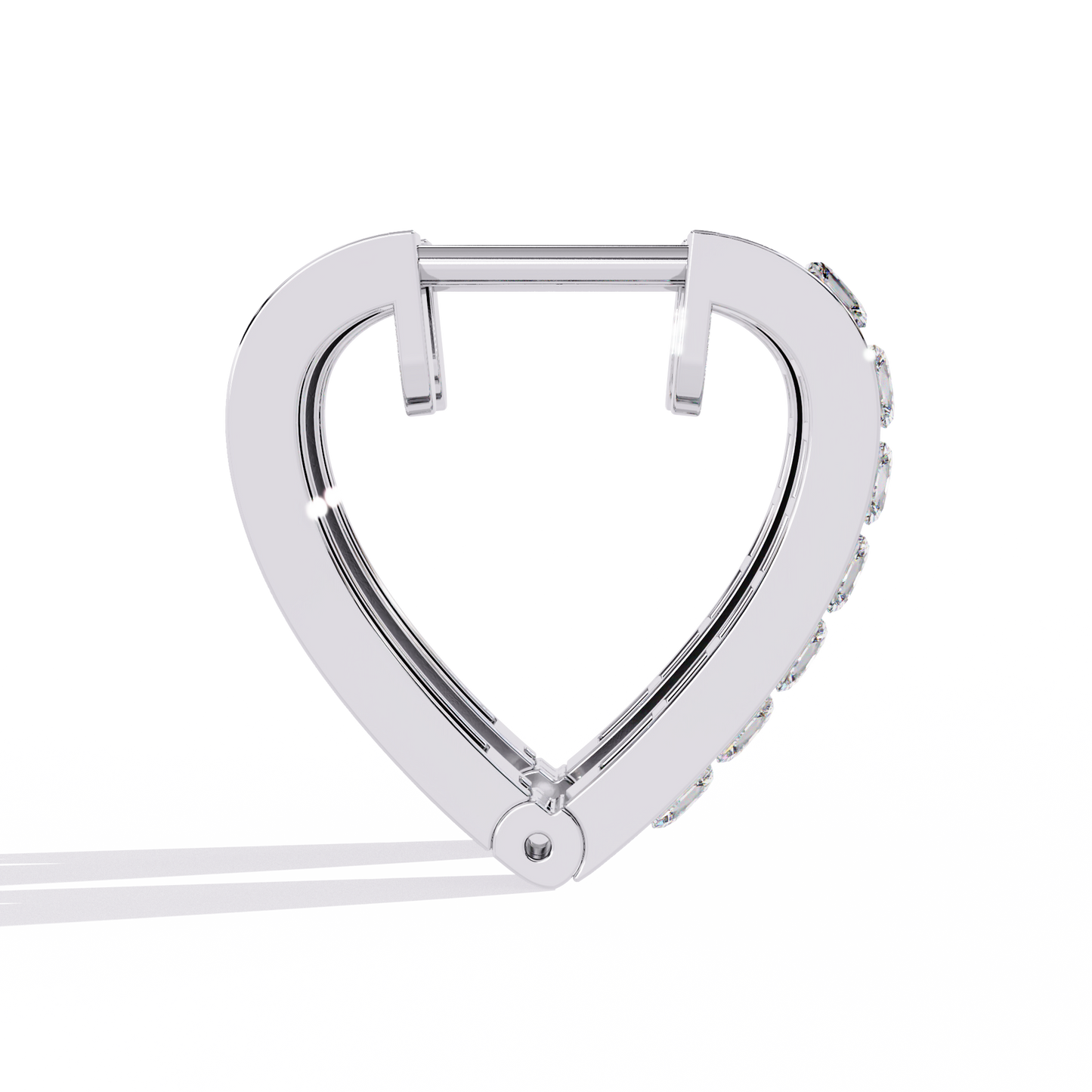 Zeromakin Amora Heart Hoop Earrings