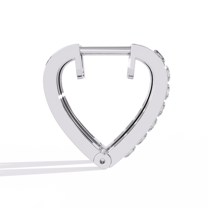 Zeromakin Amora Heart Hoop Earrings