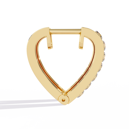 Zeromakin Amora Heart Hoop Earrings