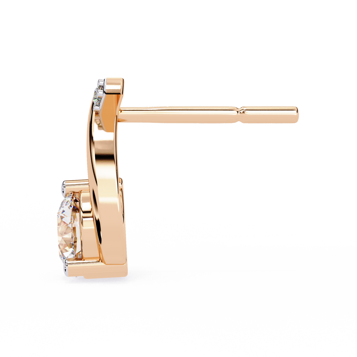 Eterna Twist Solitaire Earrings