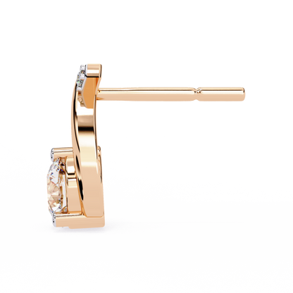 Eterna Twist Solitaire Earrings