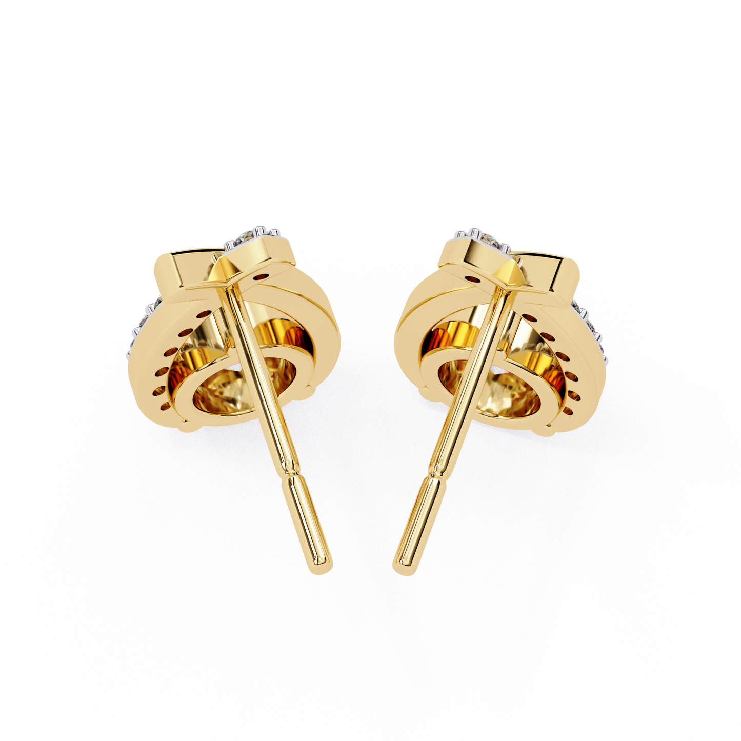 Eterna Twist Solitaire Earrings