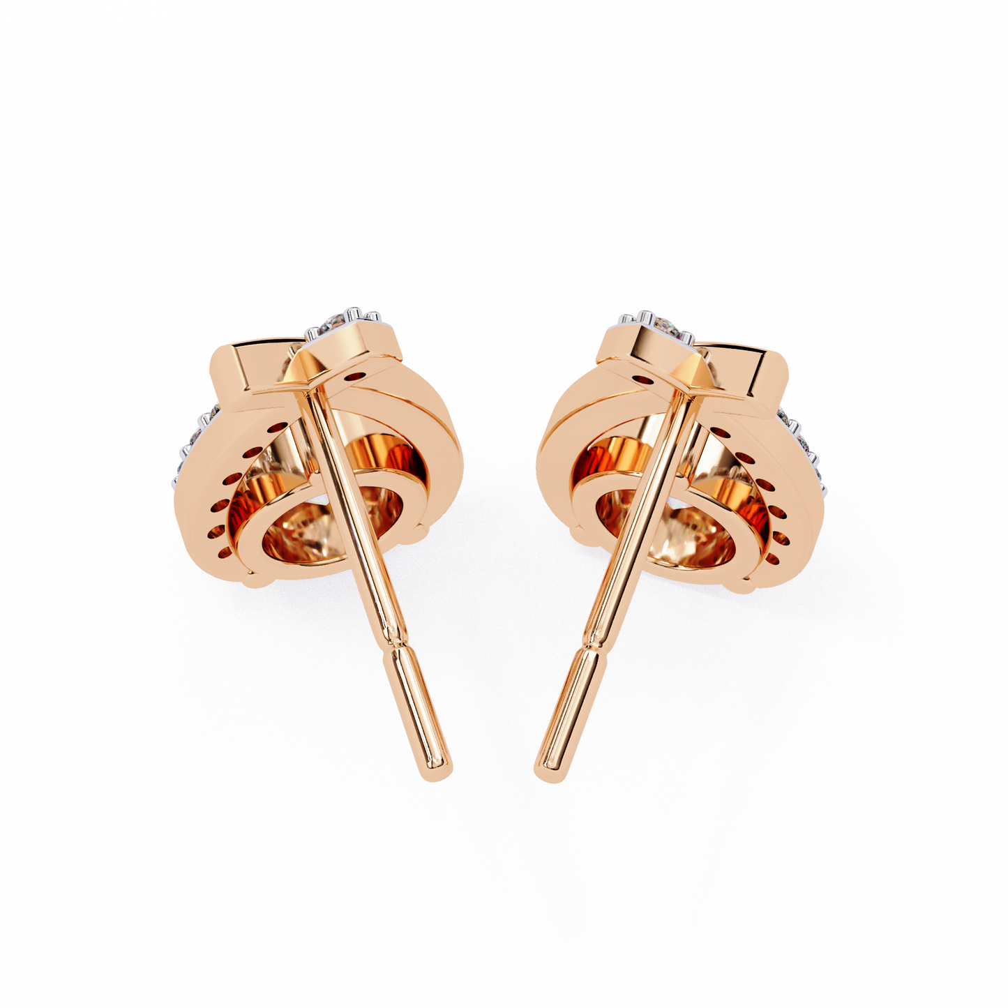 Eterna Twist Solitaire Earrings
