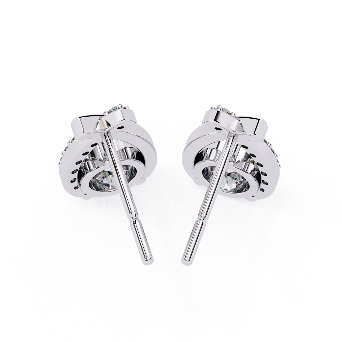 Eterna Twist Solitaire Earrings