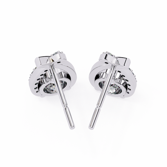 Eterna Twist Solitaire Earrings