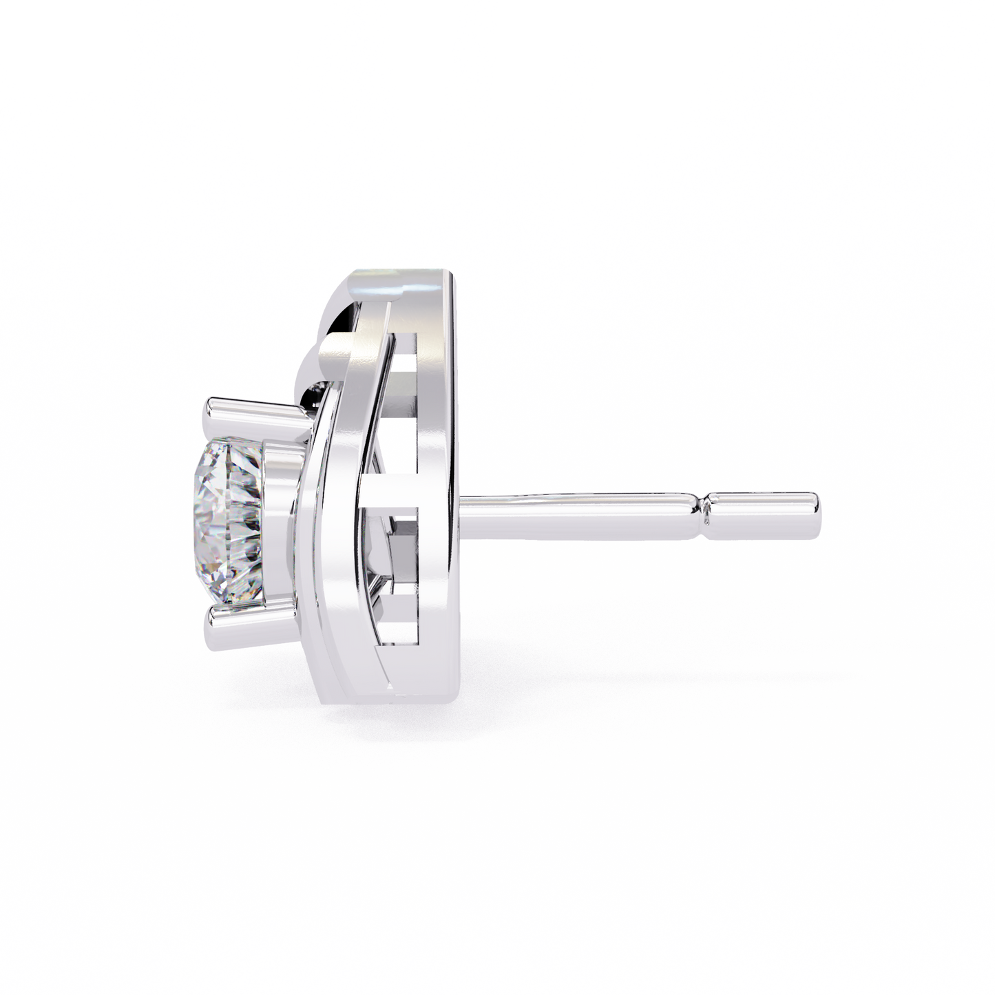 Trinity Radiant Stud Earrings