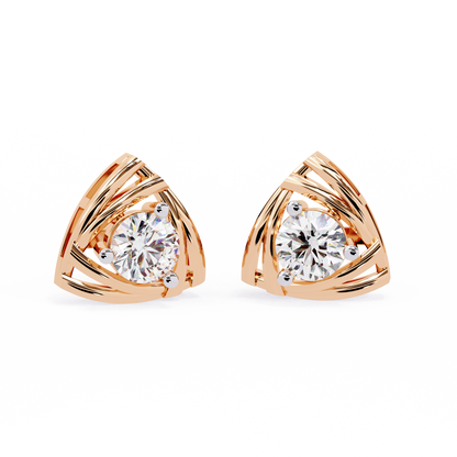 Trinity Radiant Stud Earrings