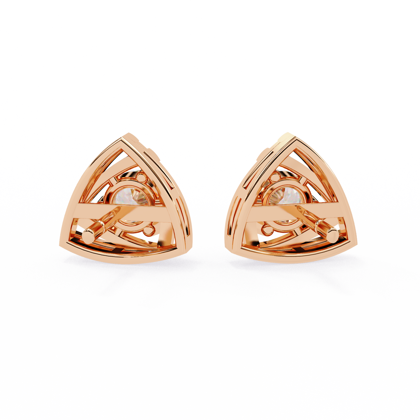 Trinity Radiant Stud Earrings