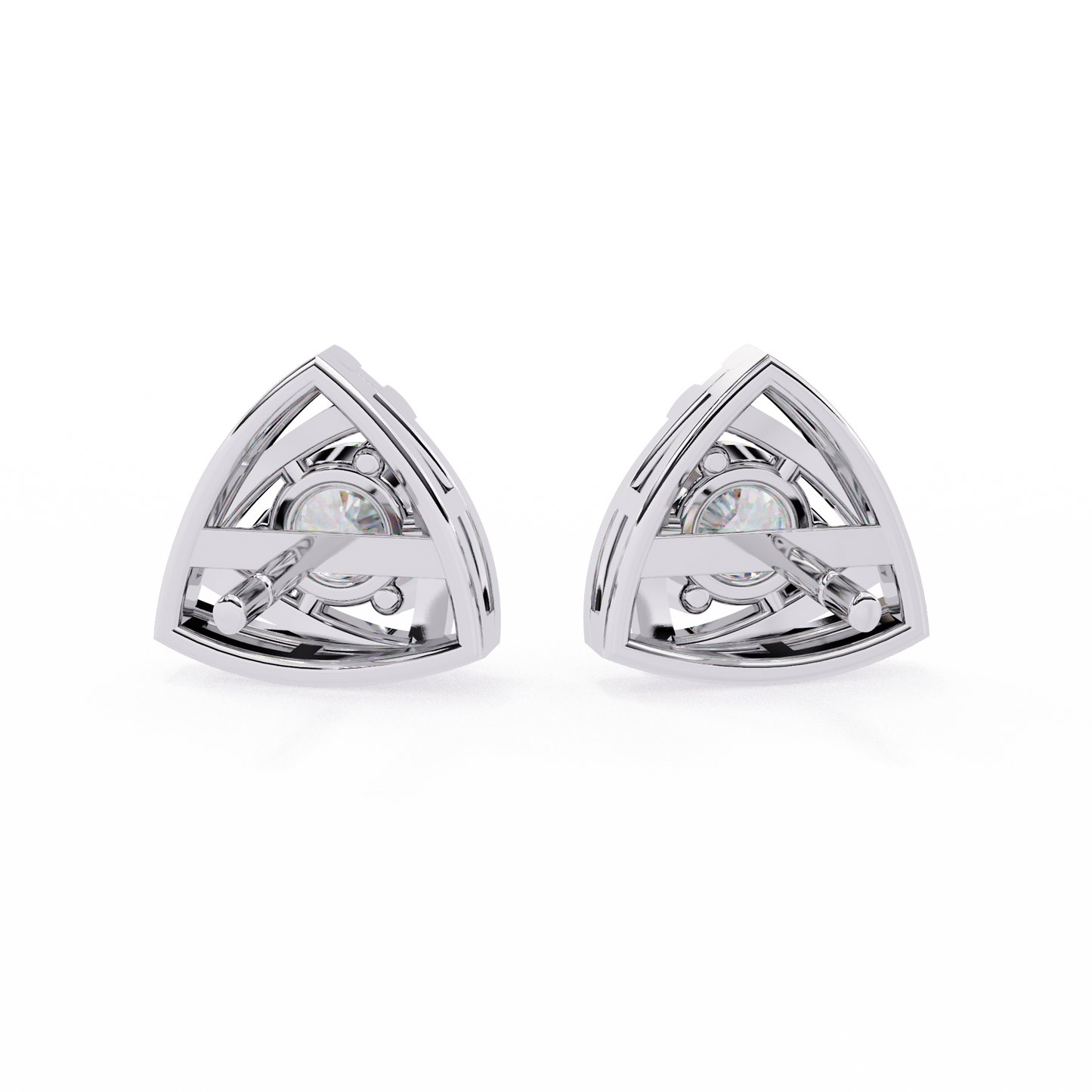 Trinity Radiant Stud Earrings