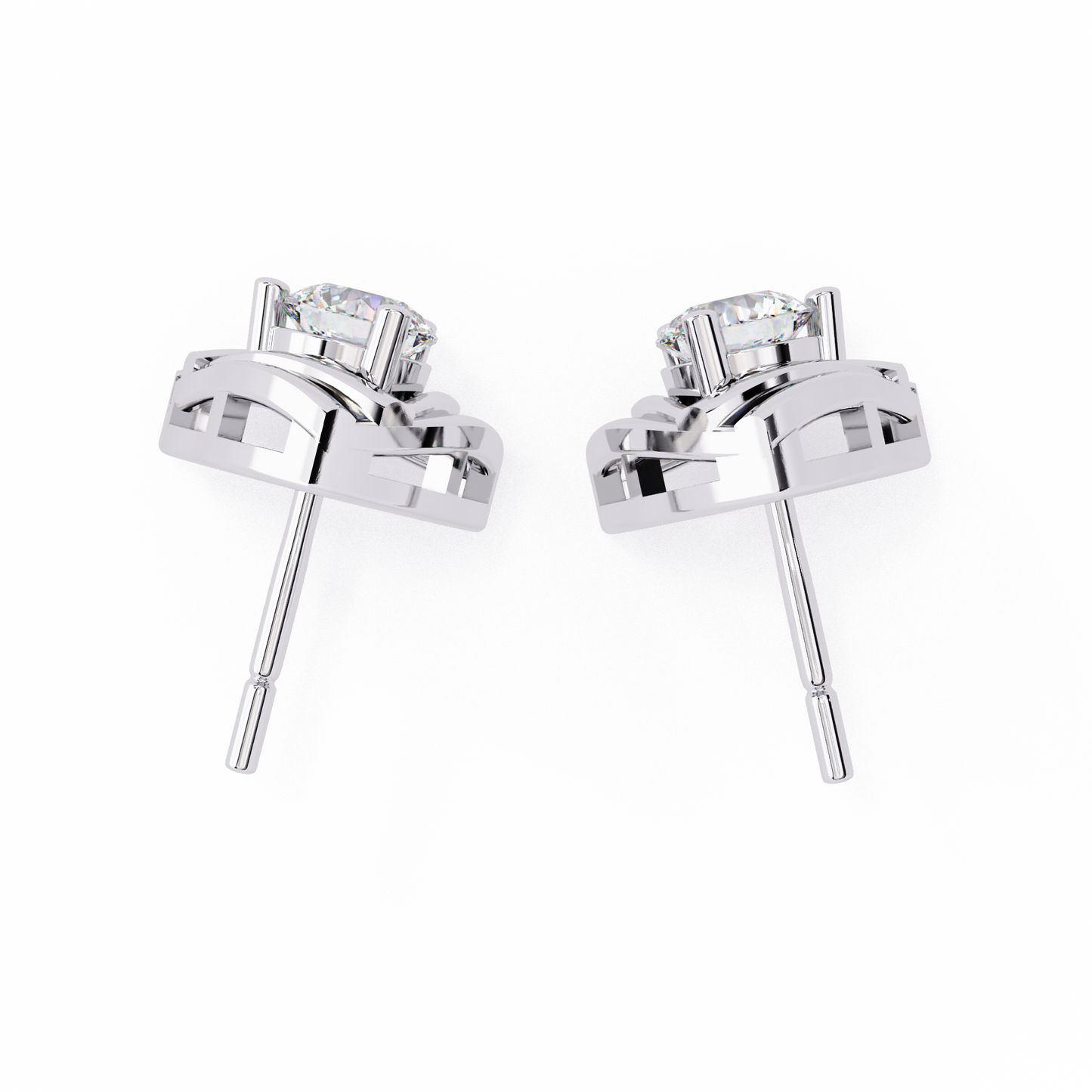 Trinity Radiant Stud Earrings