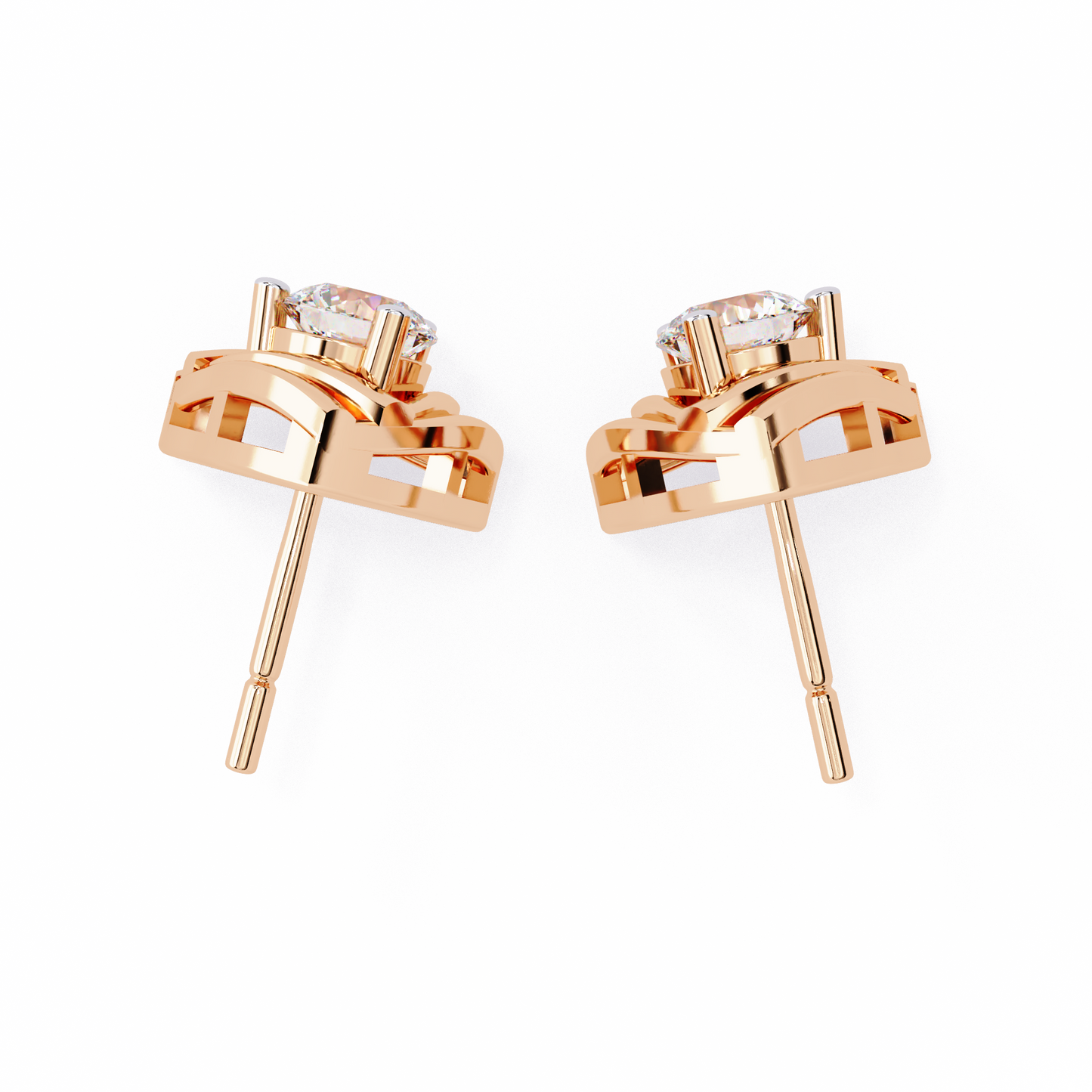 Trinity Radiant Stud Earrings
