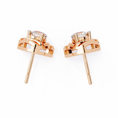 Trinity Radiant Stud Earrings
