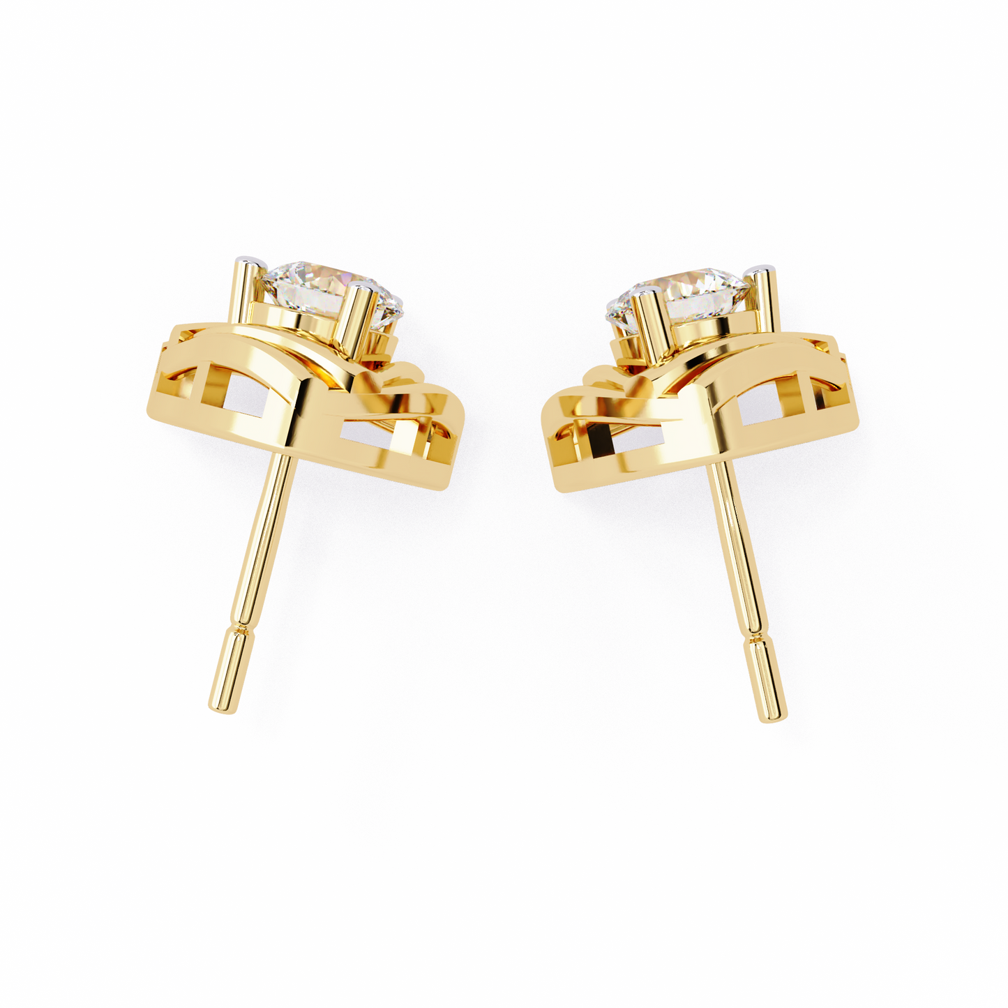 Trinity Radiant Stud Earrings