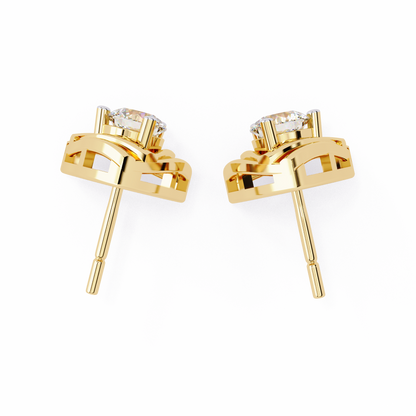 Trinity Radiant Stud Earrings