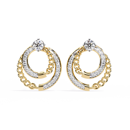 Twilight Interlock Diamond Circle Earrings