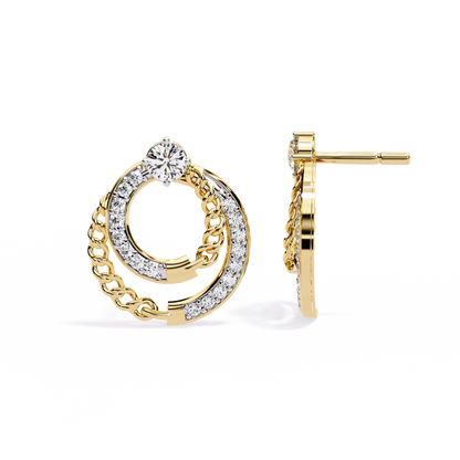 Twilight Interlock Diamond Circle Earrings