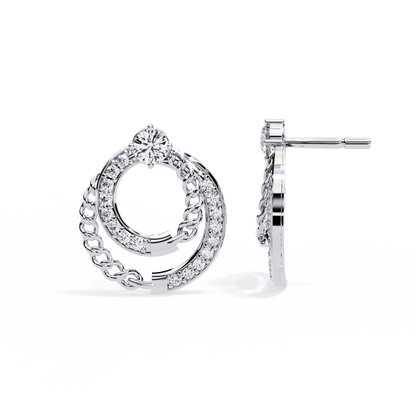 Twilight Interlock Diamond Circle Earrings