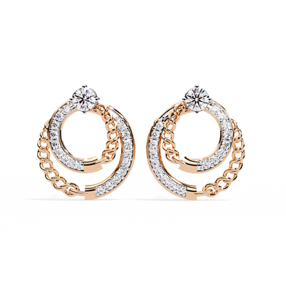 Twilight Interlock Diamond Circle Earrings
