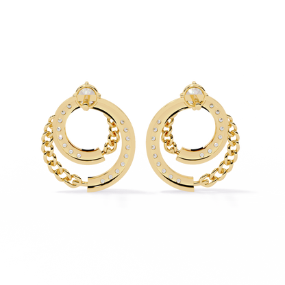 Twilight Interlock Diamond Circle Earrings