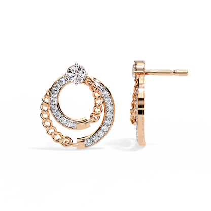 Twilight Interlock Diamond Circle Earrings