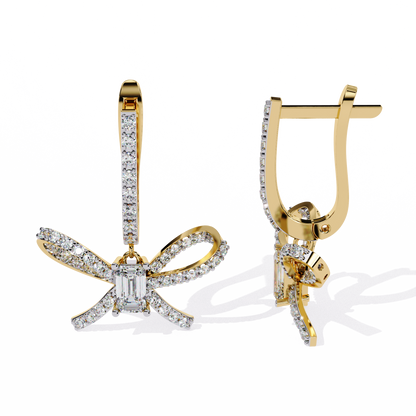 Seraphina Diamond Bow Drop Earrings