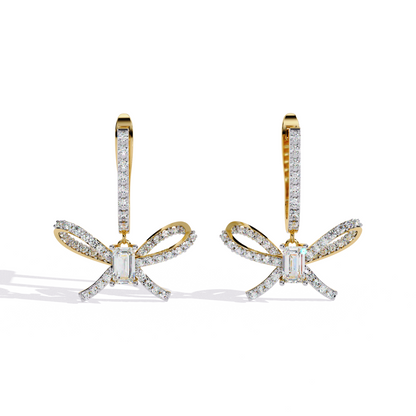 Seraphina Diamond Bow Drop Earrings