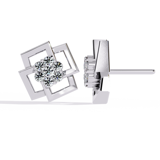 Nova Grid Cluster Stud Earrings