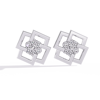 Nova Grid Cluster Stud Earrings