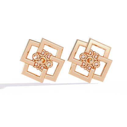 Nova Grid Cluster Stud Earrings