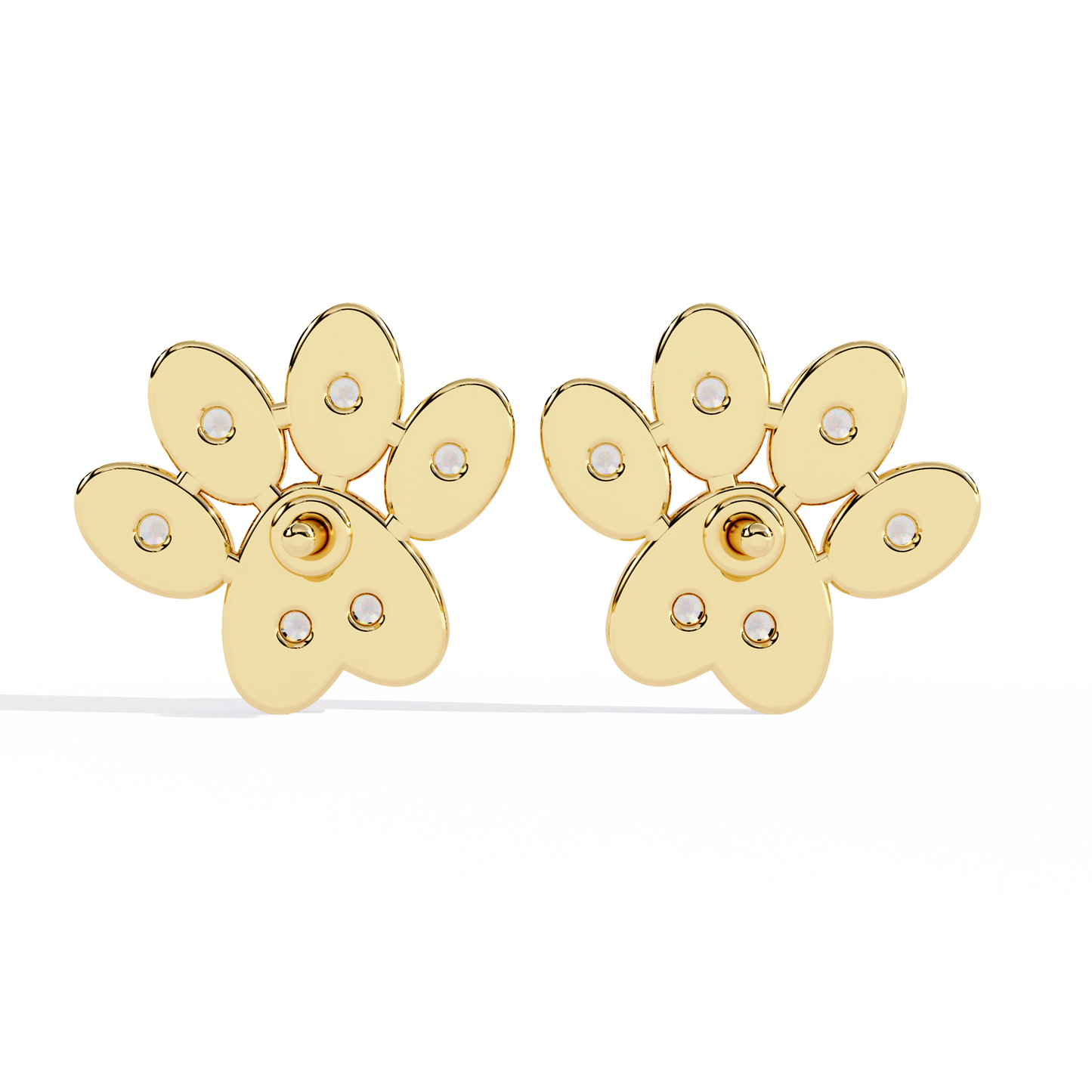 Flora Spark Petal Stud Earrings