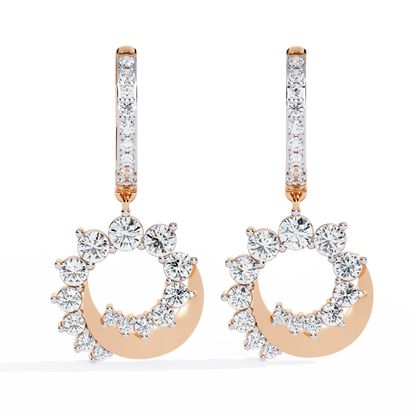 Aurielle Crescent Halo Earrings
