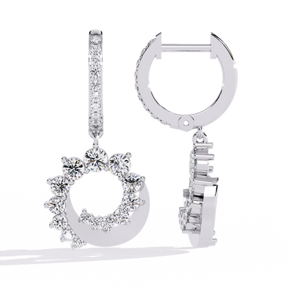 Aurielle Crescent Halo Earrings