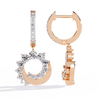 Aurielle Crescent Halo Earrings