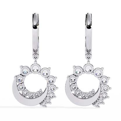 Aurielle Crescent Halo Earrings