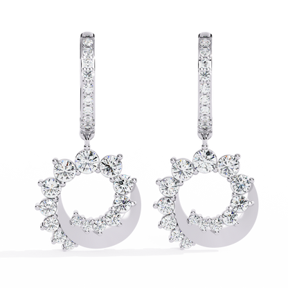 Aurielle Crescent Halo Earrings