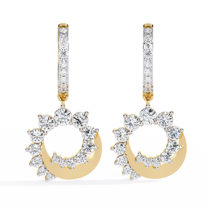 Aurielle Crescent Halo Earrings