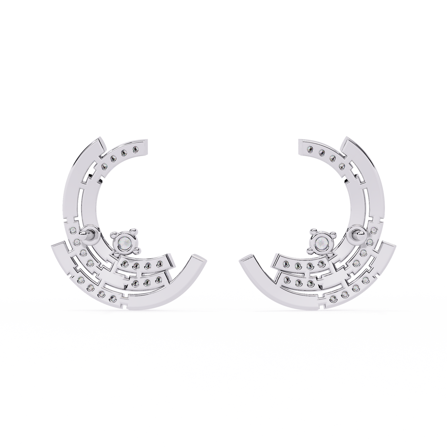 Orbit Cascade Diamond Hoop Earrings