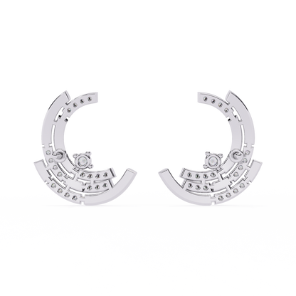 Orbit Cascade Diamond Hoop Earrings