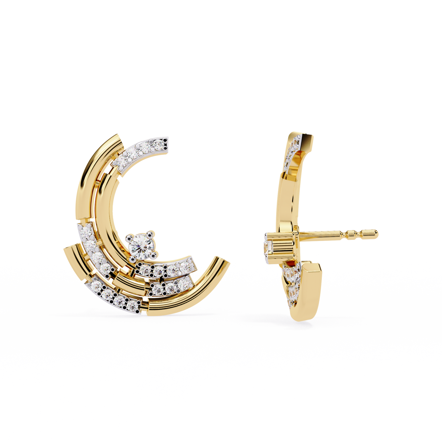 Orbit Cascade Diamond Hoop Earrings