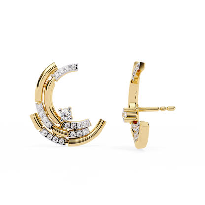 Orbit Cascade Diamond Hoop Earrings