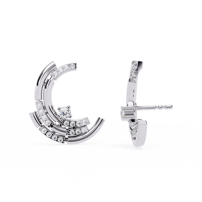 Orbit Cascade Diamond Hoop Earrings