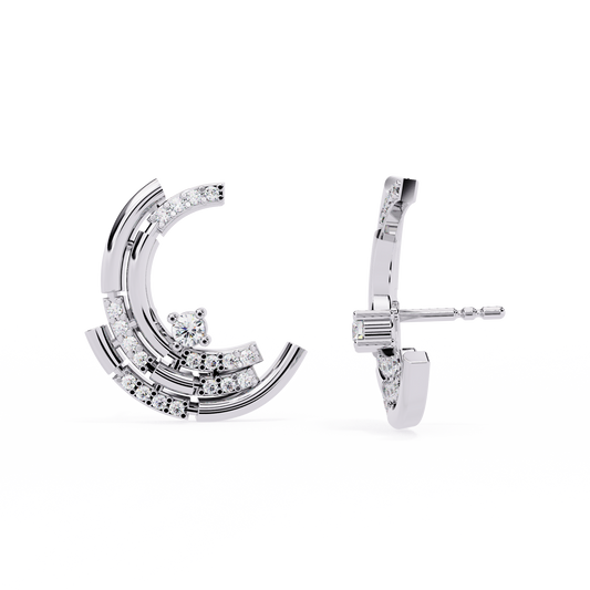 Orbit Cascade Diamond Hoop Earrings